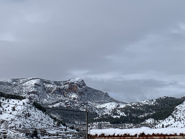 Vista escabia nevada. Temporal filomena (febrero 2021)